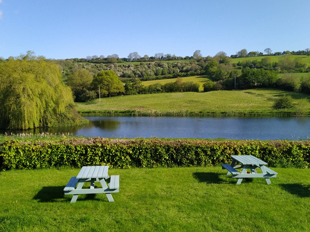 Self Catering Somerset. The views across Cameley Lakes are stunning . There would not be a better country setting in the UK.